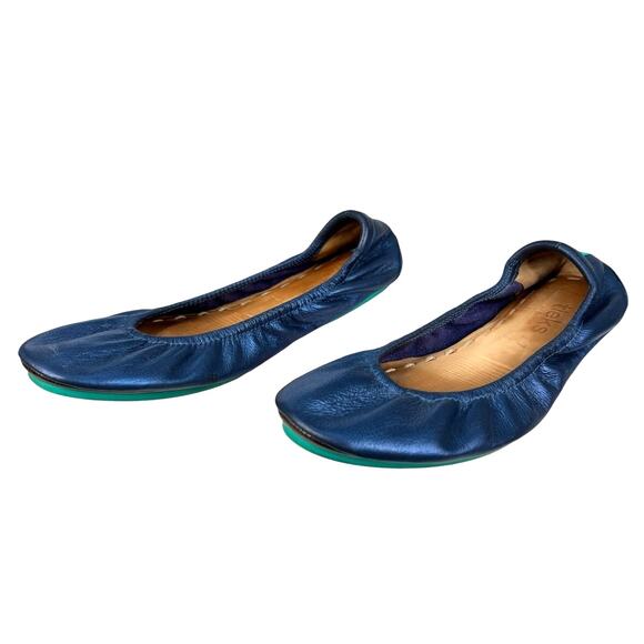 Tieks Women’s Blue Patent Leather Slip On Flat Size US 7 - Picture 6 of 11